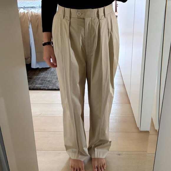 The Row Marian Cotton Pleated Trousers 6 - Picture 5 of 13